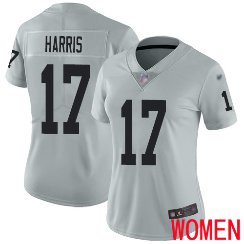 Oakland Raiders Limited Silver Women Dwayne Harris Jersey NFL Football #17 Inverted Legend Jersey